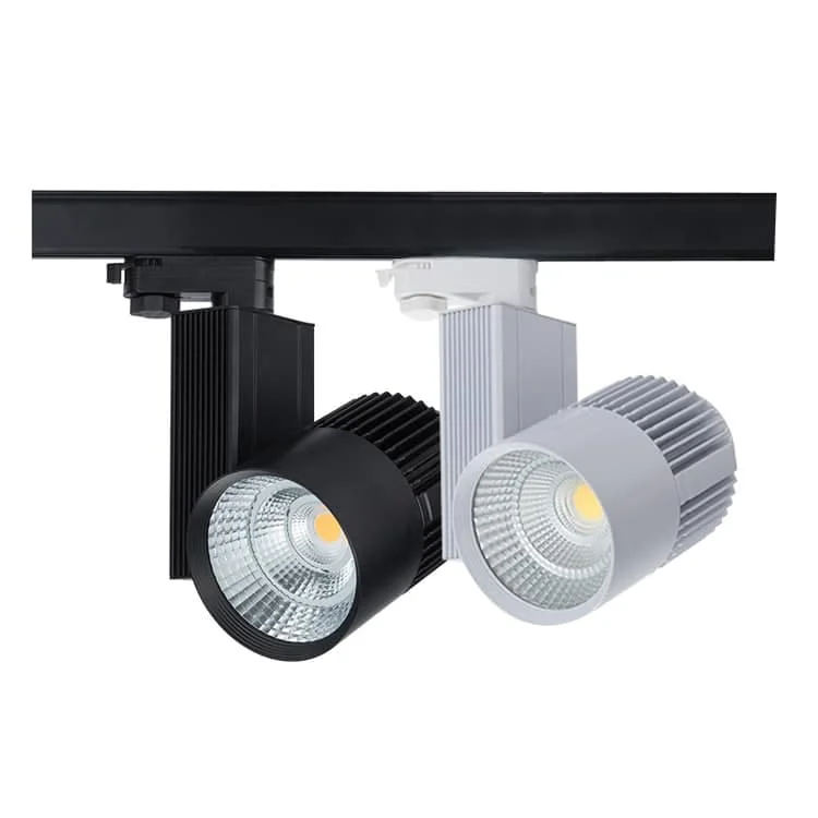 Spots de trilho dimerizáveis DALI, 0–10 V ou Triac