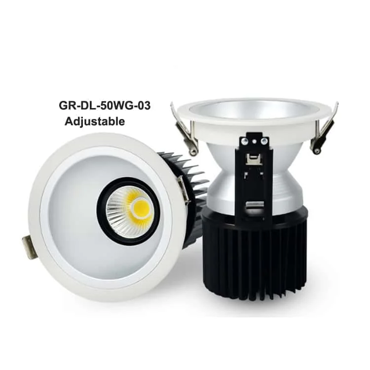 Downlight direcionável profundo de 50W