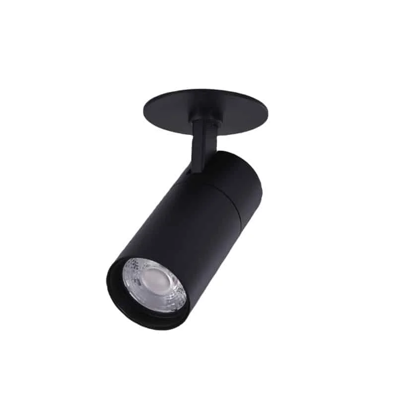 Spot preto direcionável de embutir