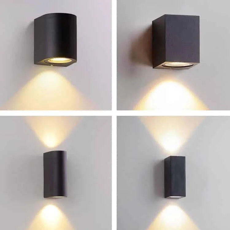 Arandelas de jardim com módulo COB ou lâmpada GU10