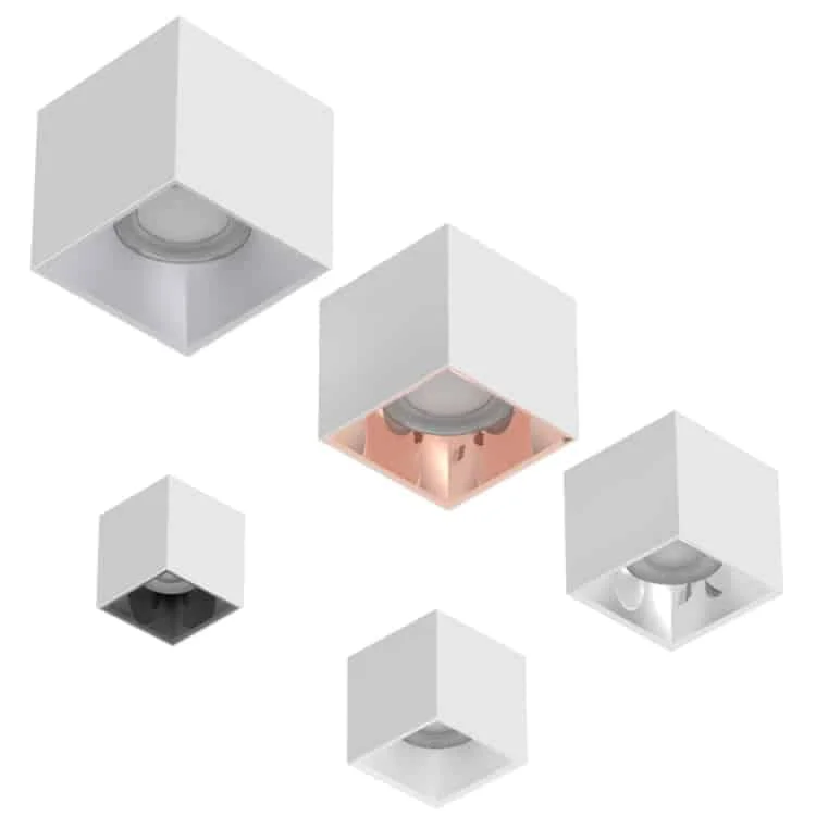 Downlights de sobrepor quadrados IP65