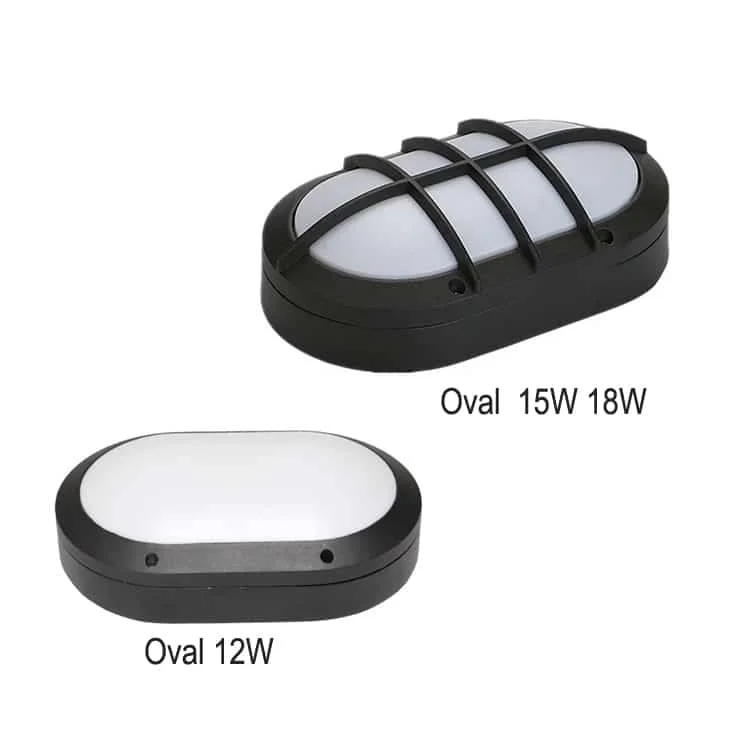 Luminária externa oval com vedação