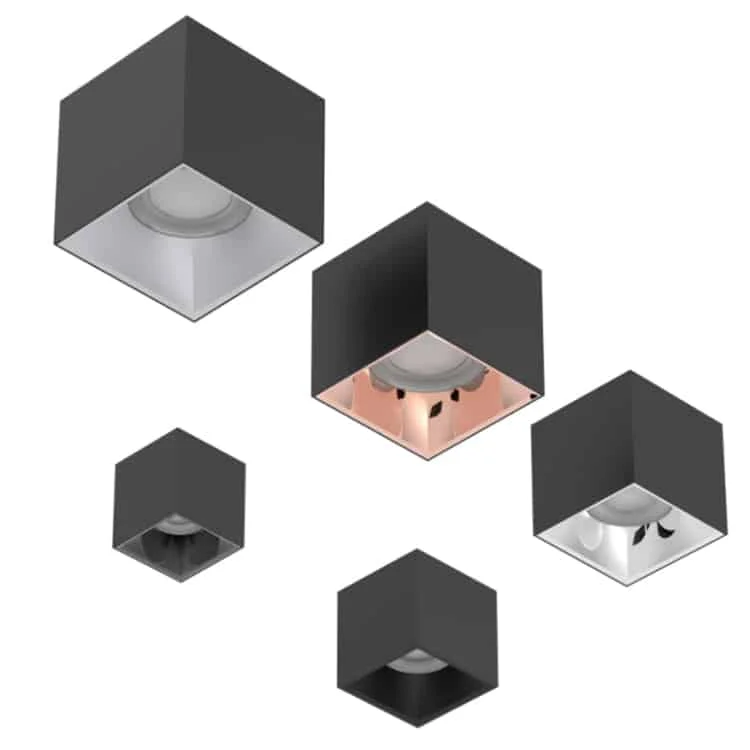 Downlights quadrados de sobrepor com proteção IP65