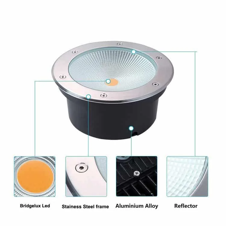 Luminária LED de embutir no solo