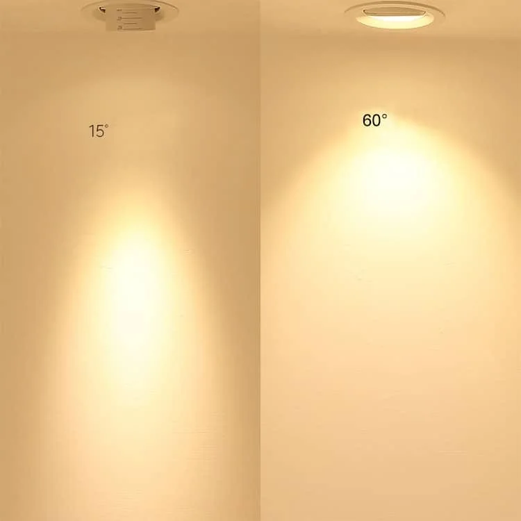 Downlight LED com ângulo de abertura ajustável