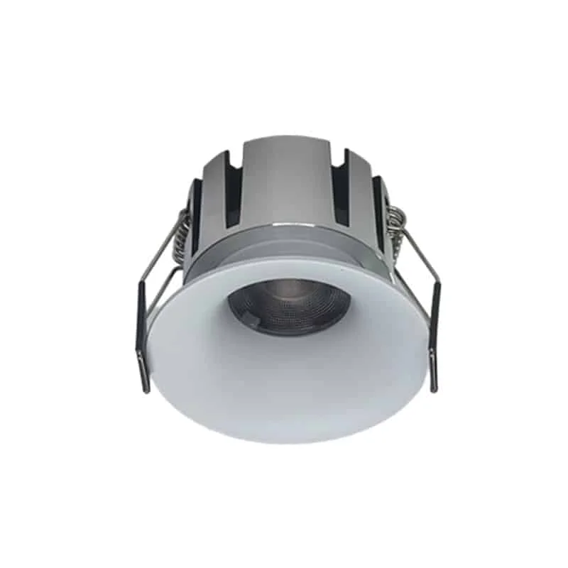 Downlight com aro curvo e ópticas de 15°/24°/36°/50°