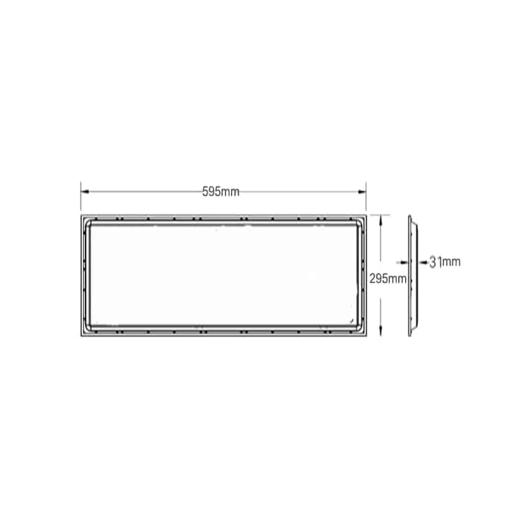 Painel LED plano de 1 × 2 pés