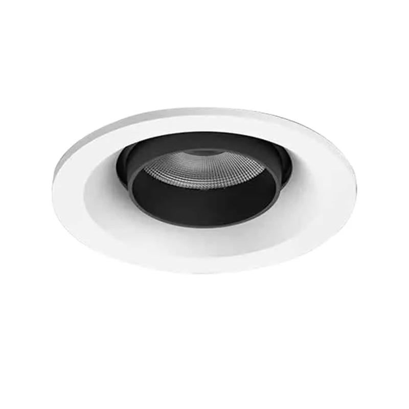 Downlight direcionável tipo eyeball com inclinação de 30°