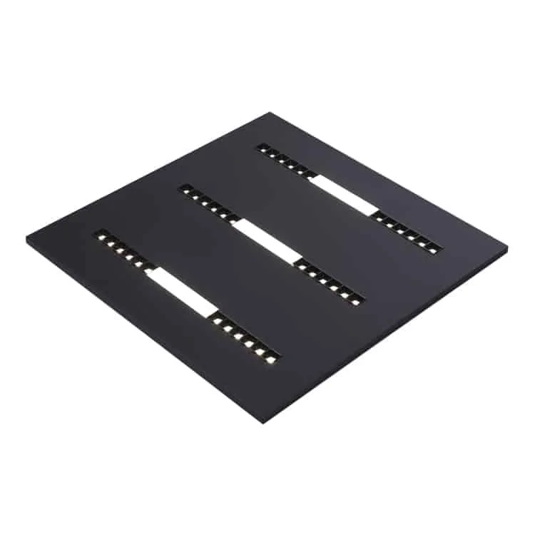 Painel de iluminação LED com aletas