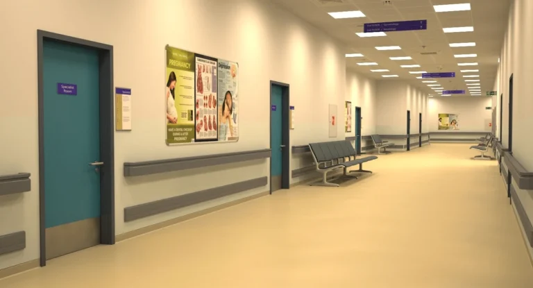 Iluminação de corredores hospitalares