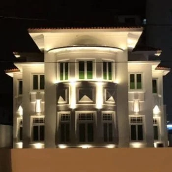 Exemplo de aplicação de iluminação paisagística