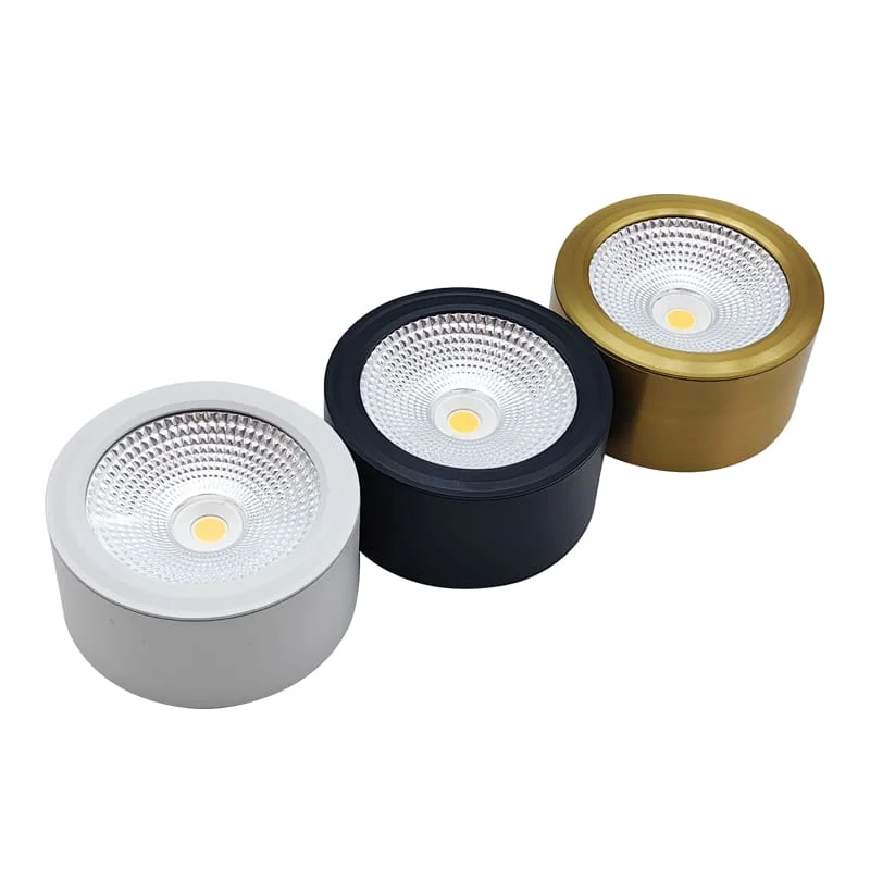Mini downlight de sobrepor de 5W a 18W em três alturas
