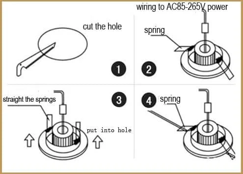 Manual de instalação do downlight de embutir direcionável