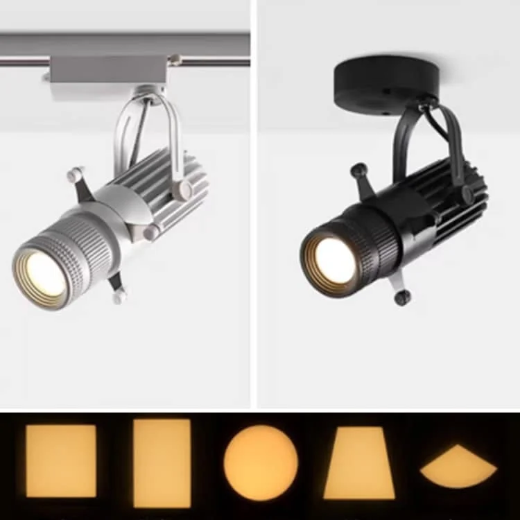 Spot de trilho com zoom e recorte de facho
