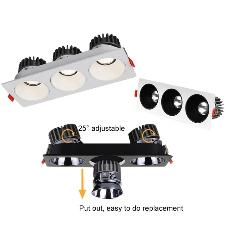 Downlights triplos
