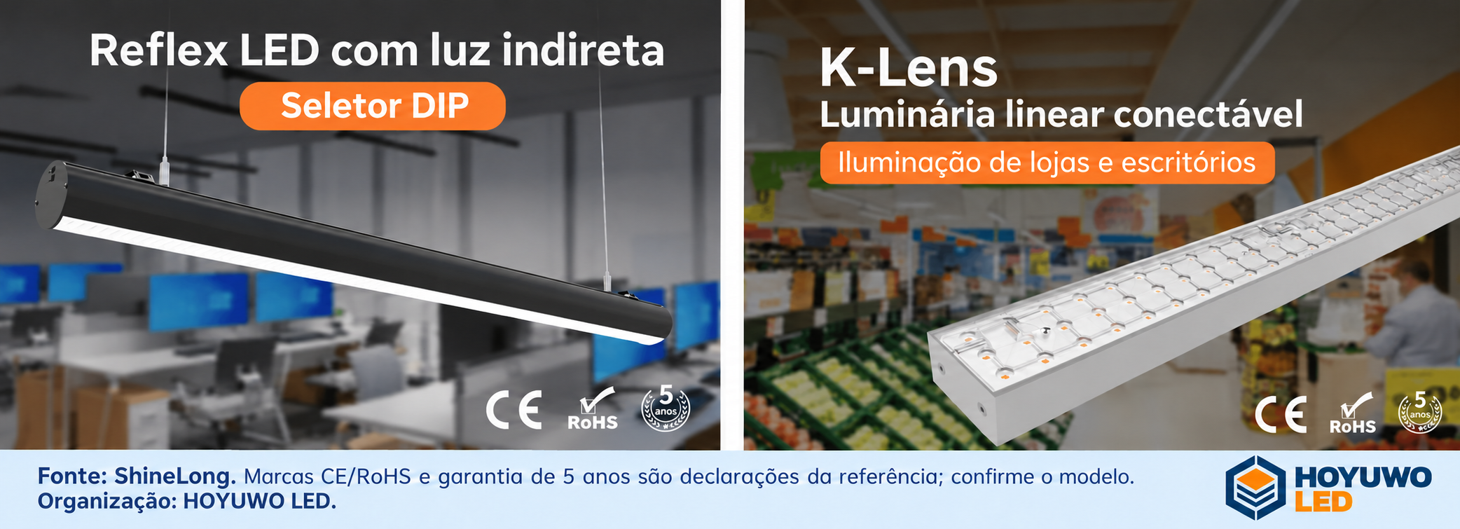 Luminária linear