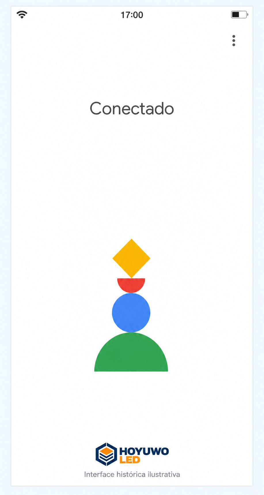 Terceira etapa do Google Home em interface antiga