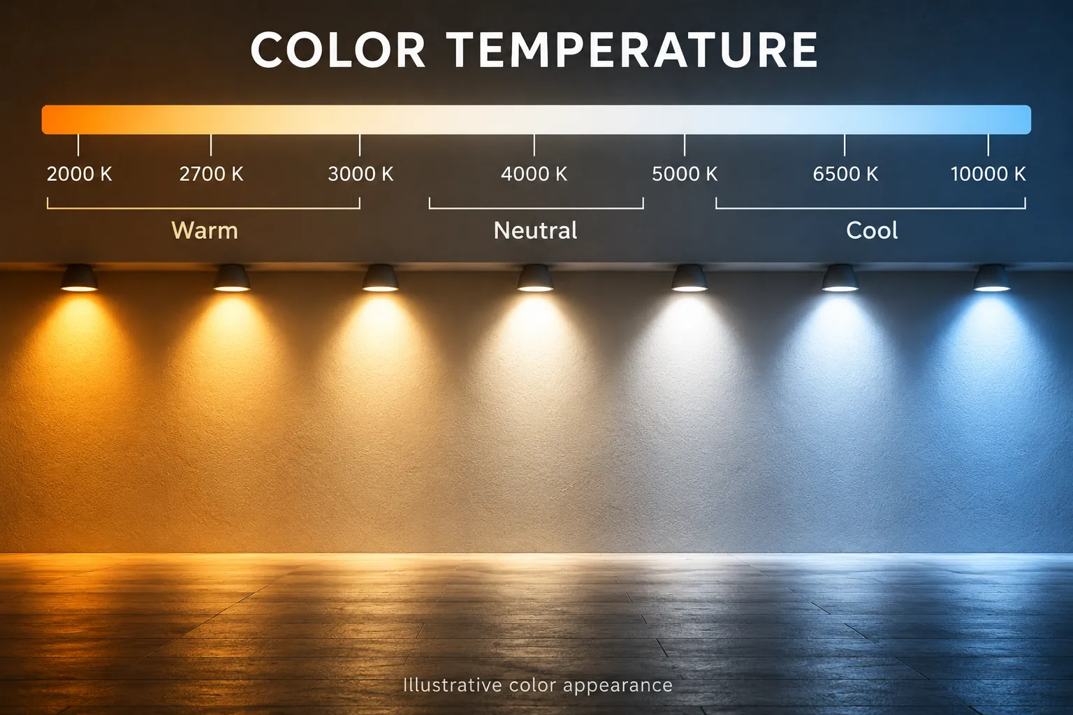 kelvin color temperature scale for led lighting