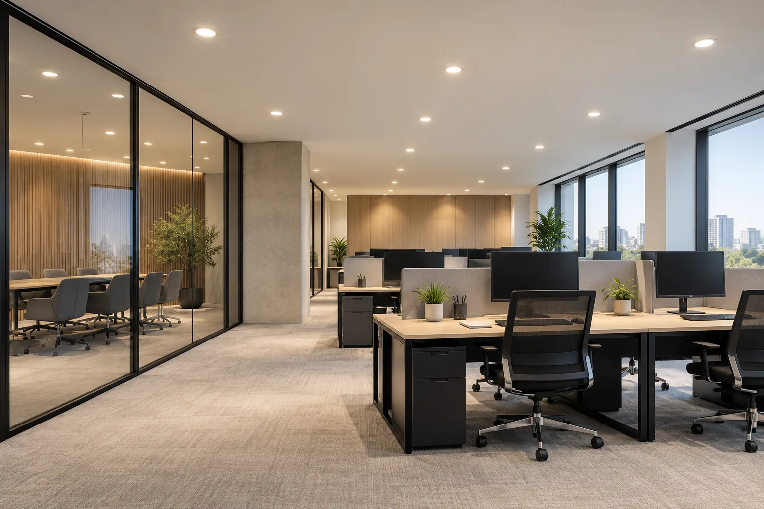 modern office recessed led downlight lighting